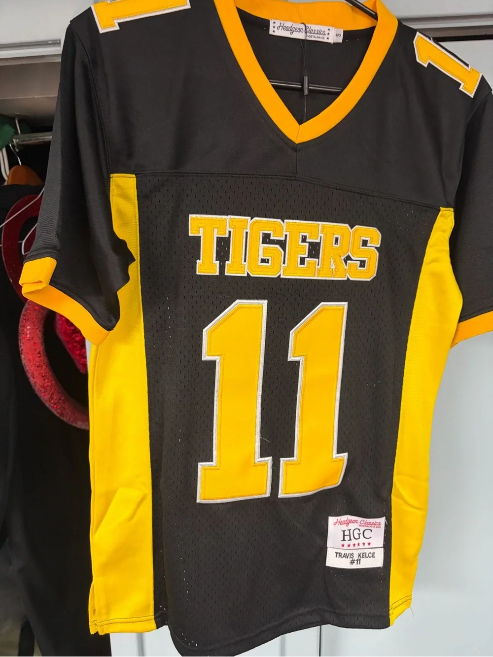 Travis Kelce headgear classic throwback High School football Jersey size small